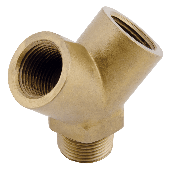 FT Pro 1/8" BSPP Female X 1/8" BSPT Male Equal Y Branch Outlet UP18-18 - FluidAirFittings