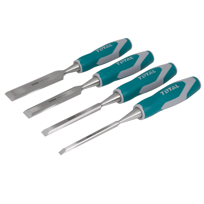 Total Tools Wood Chisel Set, 4 Pieces THT41K0401 - FluidAirFittings