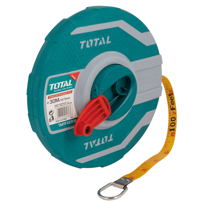 Total Tools 30 M Metric Fibre Tape Measure TMTF12306 - FluidAirFittings
