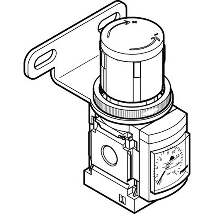 Festo 1/8" Precision Regulator w/o Pressure Gauge 543519 - FluidAirFittings