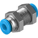 Festo QSMS-4-100 Push-In Bulkhead Connector Sold in Multiples Of 100 Only 130780 - FluidAirFittings