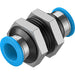 Festo QSS-6-100 Bulkhead Con Push in Sold in Multiples Of 100 Only 130789 - FluidAirFittings
