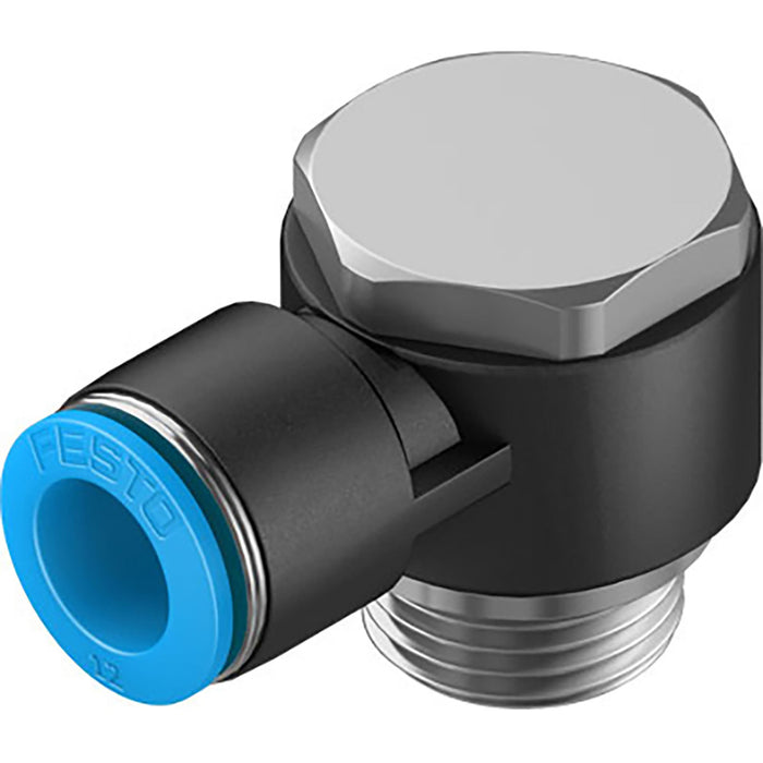 Festo 186138 1/8 QSLV-G1/8-6 1/8 BSP X 6MM Elbow Sold in Multiples Of 10 Only 186138 - FluidAirFittings