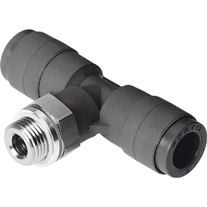 Festo QST-V0-G1/4-6 Male Stud Tee On Branch Sold in Multiples Of 10 Only 186338 - FluidAirFittings