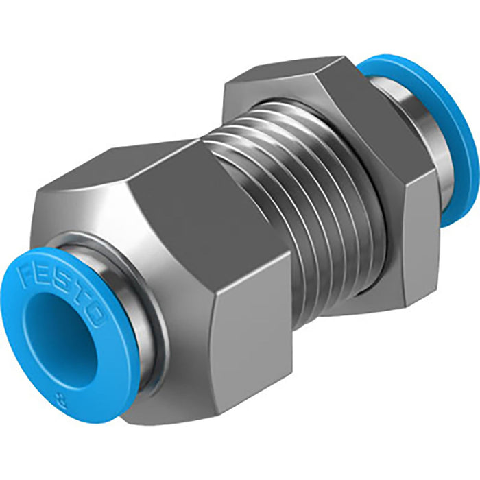 Festo QSS-6-F Bulkhead Con FXD Coll Push in Sold in Multiples Of 10 Only 193951 - FluidAirFittings