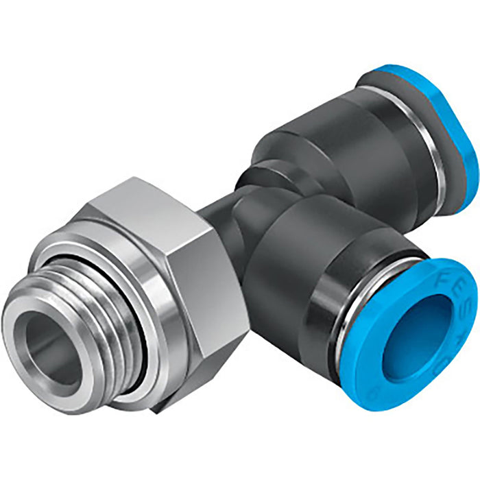 Festo QSMTL-G1/8-6 Run Male Stud Tee Sold in Multiples Of 10 Only 186275 - FluidAirFittings