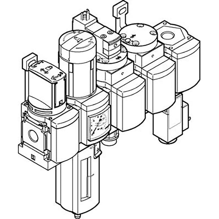 Festo 1/2" Filter Regulator Of Manual On-Off Valve 542269 - FluidAirFittings