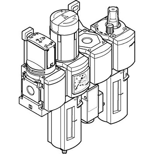 Festo 1/4" Service Unit Filter Regulator 40 MM 542295 - FluidAirFittings