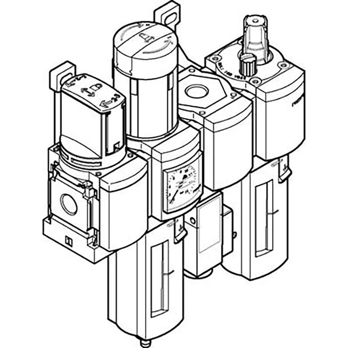 Festo 1/4" Service Unit Filter Regulator 40 MM 542295 - FluidAirFittings