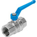 Festo 3/4" BSPP Brass Ball Valve MANUALVERSION PN50 4405687 - FluidAirFittings