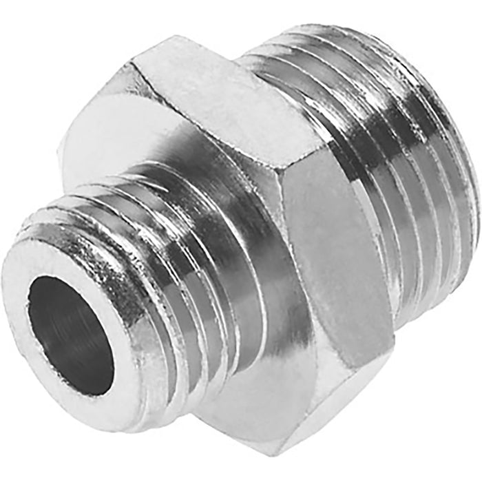 Festo 1/4" BSPP Male X 3/8" BSPP Male Double Nipple Sold in Multiples Of 10 Only 8030273 - FluidAirFittings