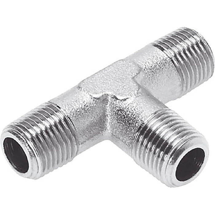 Festo 1/4" BSPT Male Tee Sold in Multiples Of 10 Only 8030252 - FluidAirFittings