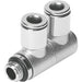 Festo NPQM-LFK-G14-Q8-P10 Dbl Banjo Sold in Multiples Of 10 Only 558841 - FluidAirFittings