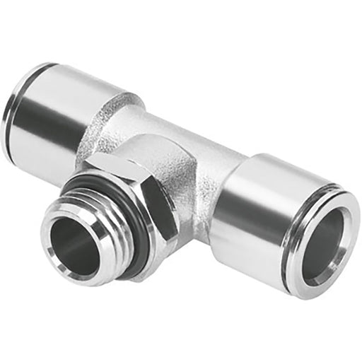 Festo NPQM-T-G14-Q10-P10 Push-In Tee Sold in Multiples Of 10 Only 558741 - FluidAirFittings