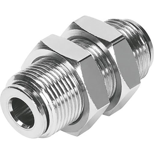 Festo NPQM-H-Q4-E-P10 Push-In Bulkhead Connector Sold in Multiples Of 10 Only 558806 - FluidAirFittings