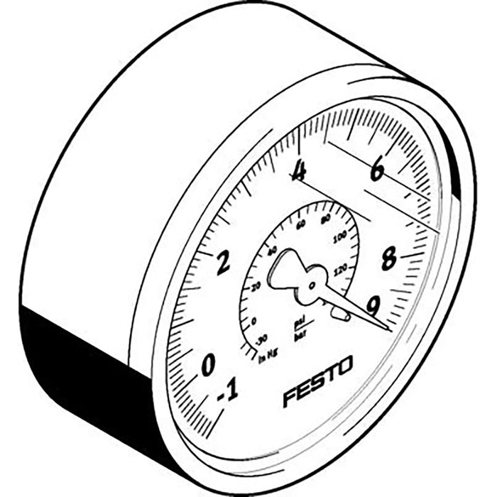 Festo VAM-63-V1/0-R1/4-En Vacuum Gauge 537811 - FluidAirFittings
