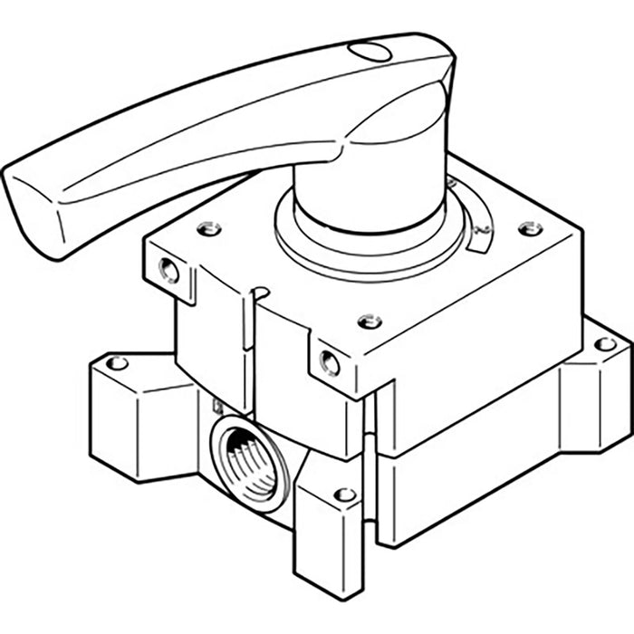 Festo VHER-H-B43U-B-G14 Hand Lever Valve 3515286 - FluidAirFittings