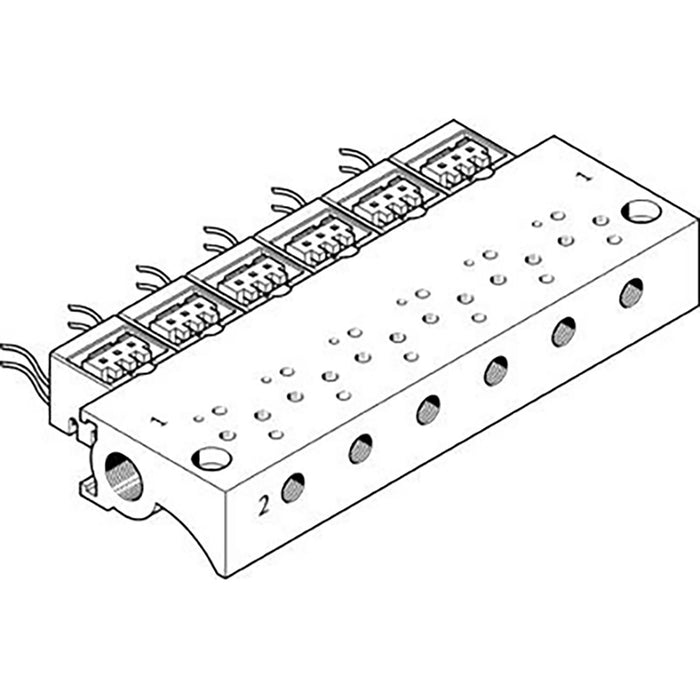 Festo MHA1-P4-2-M3-PI Manifold Block 197228 - FluidAirFittings