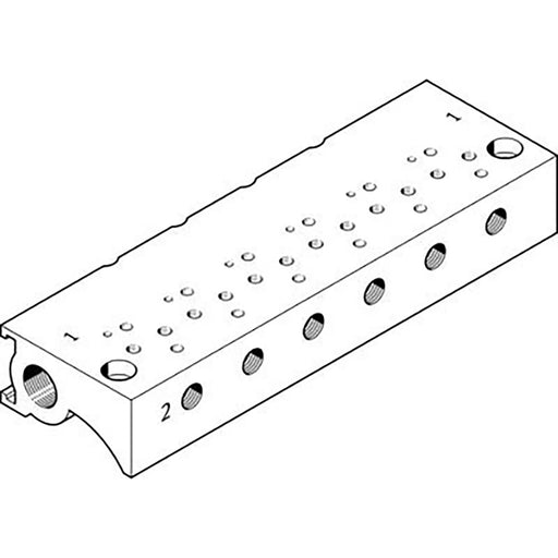 Festo MHA1-P10-2-M3 Manifold Block 197211 - FluidAirFittings