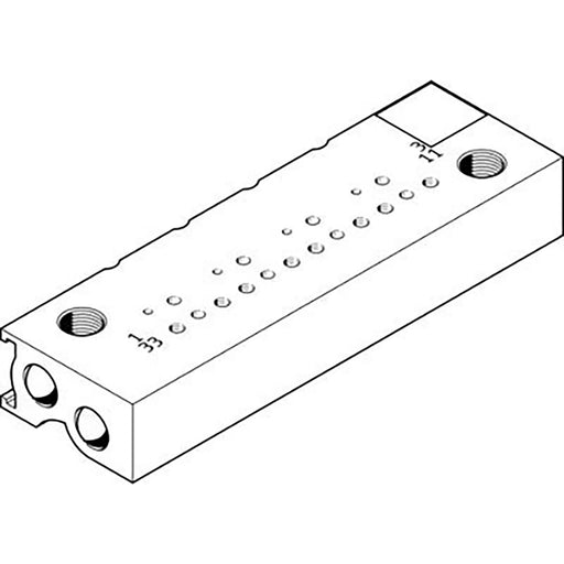 Festo MHP1-PR10-3-PI-PCB Manifold Block 197246 - FluidAirFittings