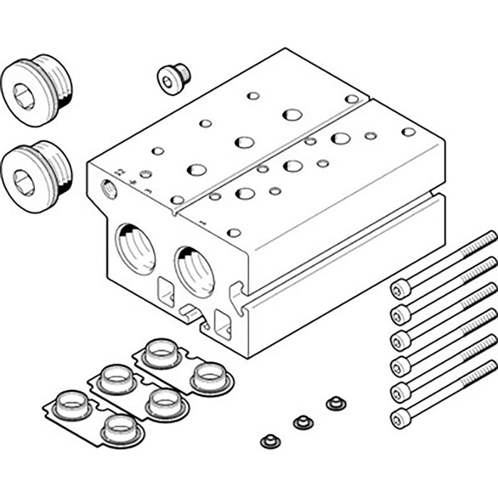 Festo VABM-B10-25E-G12-10-P3 Manifold Block 8026287 - FluidAirFittings