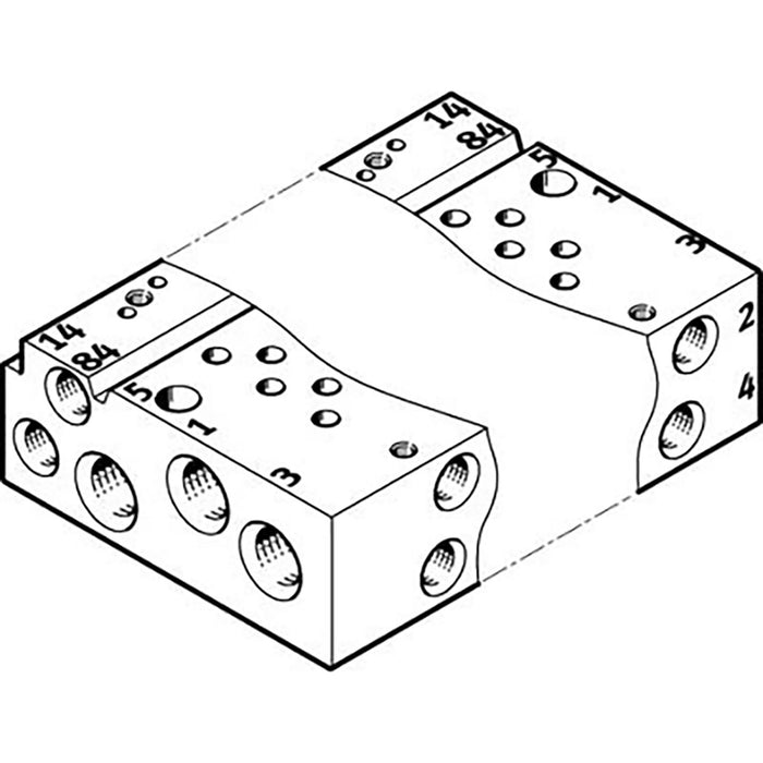 Festo VABM-L1-10AW-M7-12 Manifold Rail 566555 - FluidAirFittings