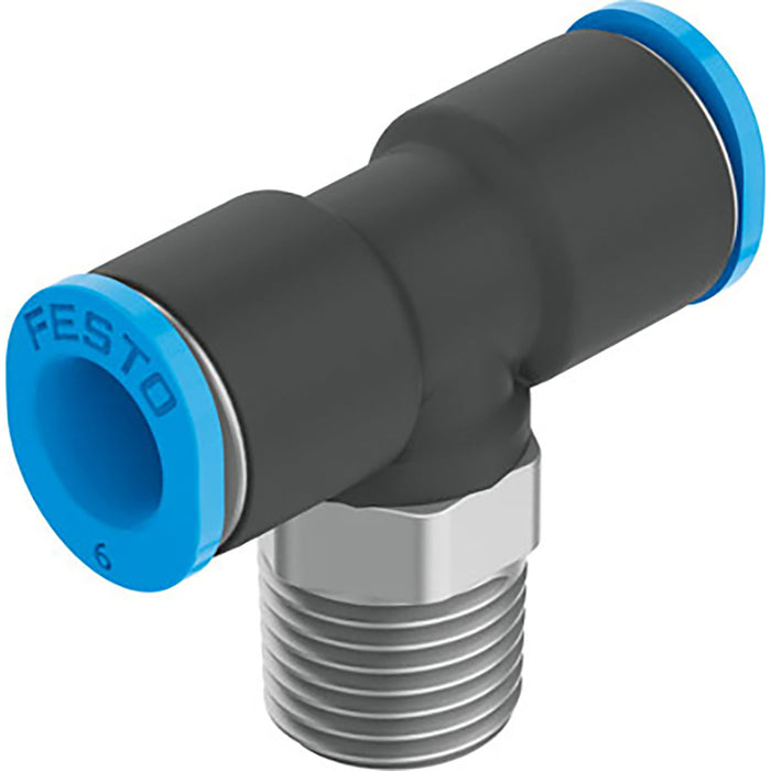 Festo QSMT-1/8-8 Push in Tee Sold in Multiples Of 10 Only 153357 - FluidAirFittings