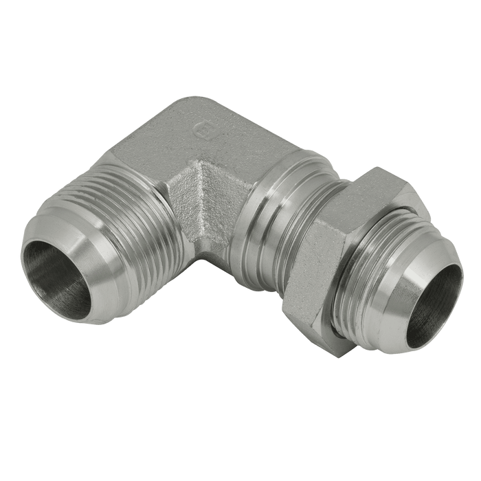 Brennan 9/16" JIC M/M 90 Steel Bulkhead Forged 37-8020-06-06 - FluidAirFittings