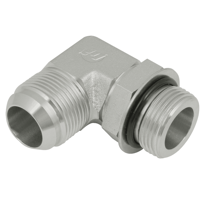 Brennan 9/16" JIC X 9/16"UNF M/M 90° POS.ELBOW 37-8050-06-06 - FluidAirFittings