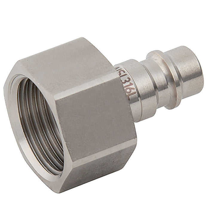 Parker Legris 25 SS Adapter 1/2 BSPP F Stainless 9086X2521 - FluidAirFittings