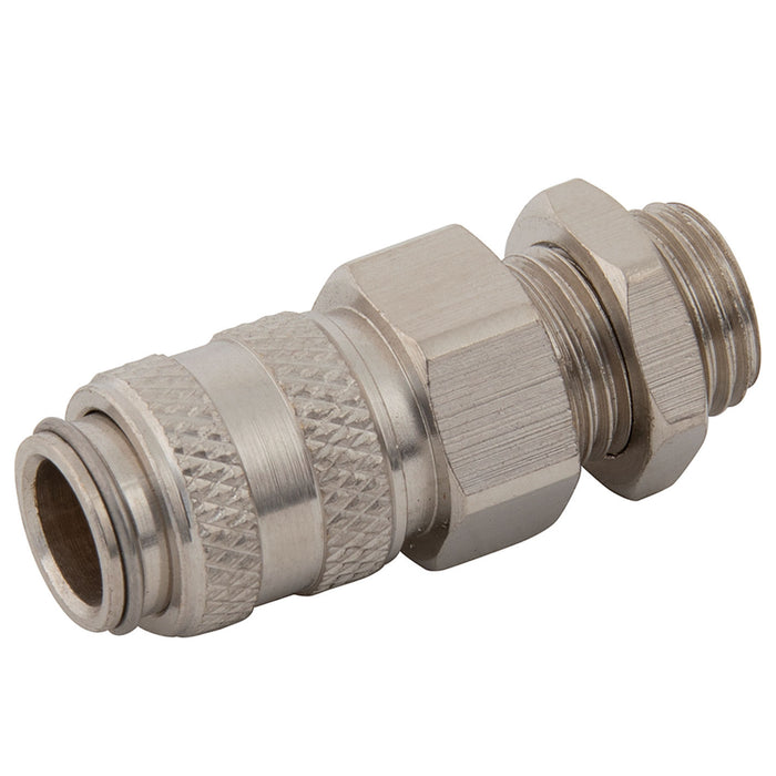 FT Pro BE-21 Mini Coupling 1/8" BSPP Male Panel Mounting B2102BH - FluidAirFittings
