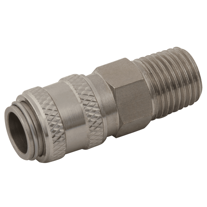 FT Pro BE-21 Mini Couplings 1/4" BSPT Male B2104M - FluidAirFittings