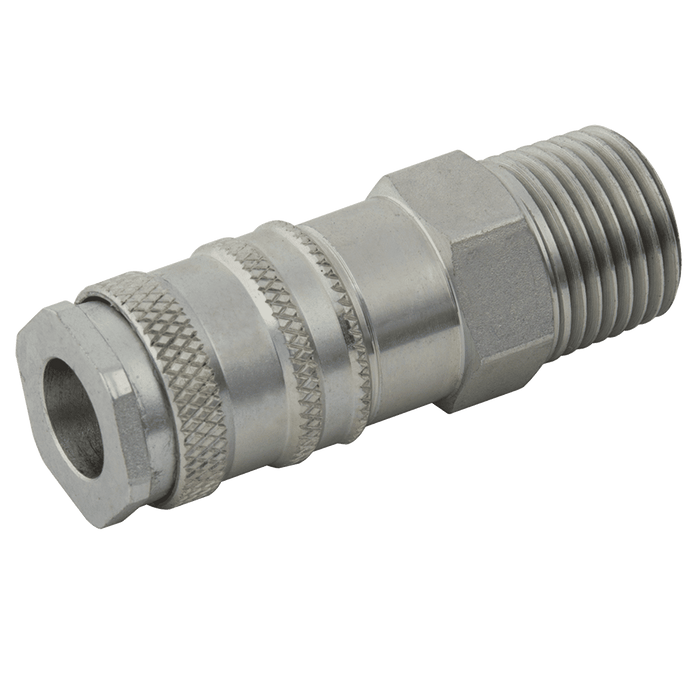 FT Pro BE-25 Euro High Flow Coupling 1/4" BSPT Male B2504M - FluidAirFittings