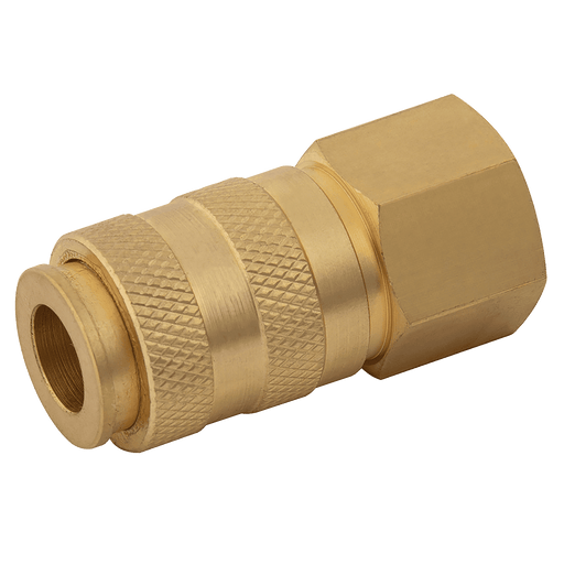 FT Pro BE25B-Brass Euro Couplings 1/2" BSPP Female B25B08F - FluidAirFittings