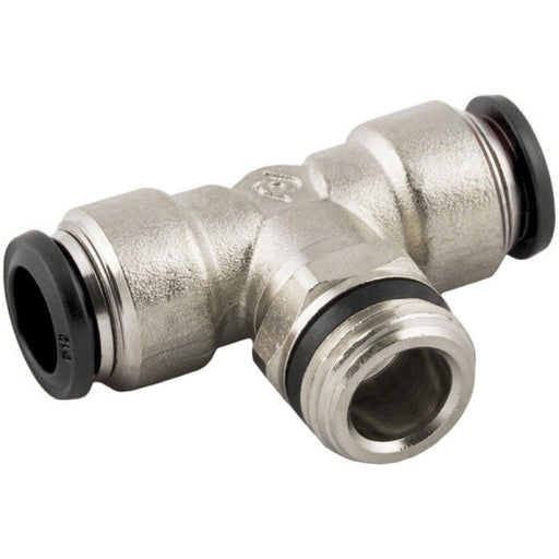 Aignep 3/8" BSPT/BSPP Male X 10MM OD Tee 50211N10-3/8 - FluidAirFittings