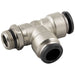 Aignep 1/8" BSPT/BSPP Male X 4MM OD Tee 50223N4-1/8 - FluidAirFittings
