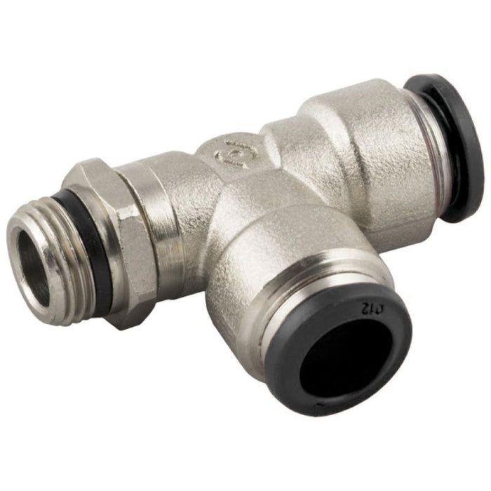 Aignep 1/2" BSPT/BSPP Male X 12MM OD Tee 50223N12-1/2 - FluidAirFittings