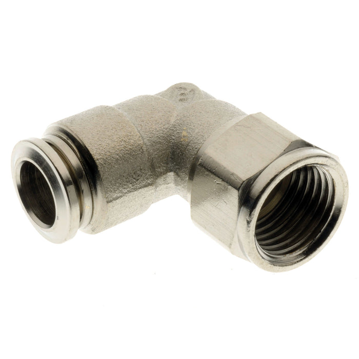 Aignep 1/4" BSPP Female X 8MM OD Swivel Elbow 571068-1/4 - FluidAirFittings