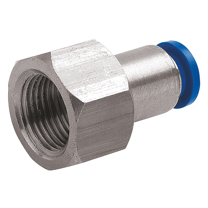 FT Pro 1/4" BSPP Female X MM OD Female Stud PCF1/4-02 - FluidAirFittings