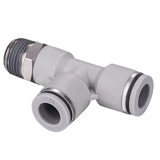 FT Pro 1/4" BSPT Male X 4MM OD Tee WPD4-02 - FluidAirFittings