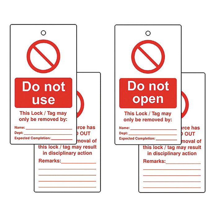 Pack of 10 Do Not Use Lockout Tags LOK073 - FluidAirFittings