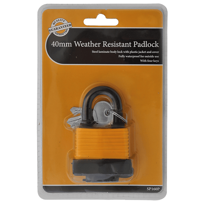 40mm Weather Resistant Padlock SP160P - FluidAirFittings