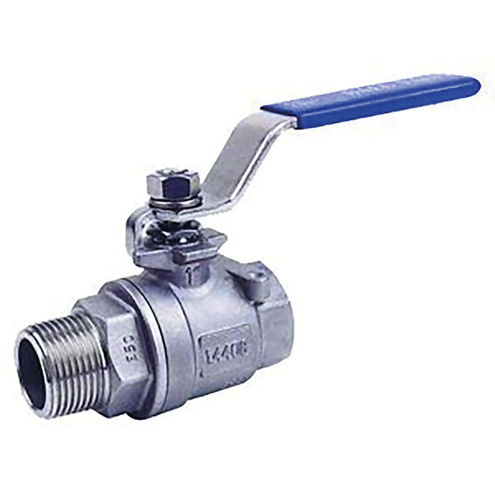 1/4" BSPP Male/Female Two Piece Lever Ball Valve BE6240-04 - FluidAirFittings