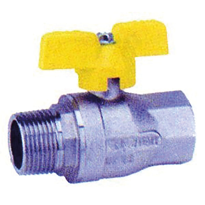 FT Pro 1/2" BSPP Male/Female WRAS/Gas Butterfly Ball Valve BE7224-08 - FluidAirFittings