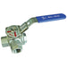 1.1/2" BSPP Female 3-Way T Ported Ball Valve SSVTP24 - FluidAirFittings