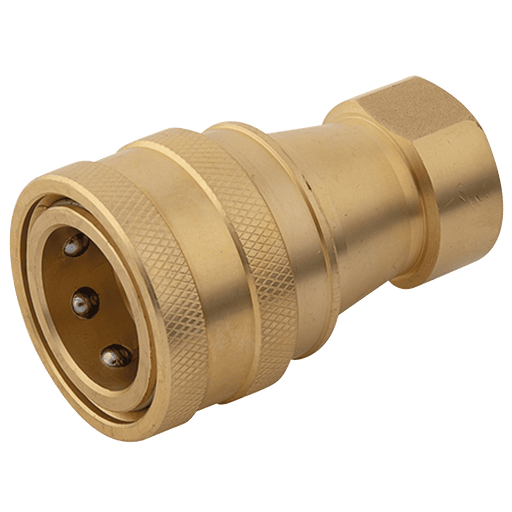 Holmbury 1/8" BSPP Female Thread ISO-B Interchange Brass Coupling IBB04-F-02G-V - FluidAirFittings