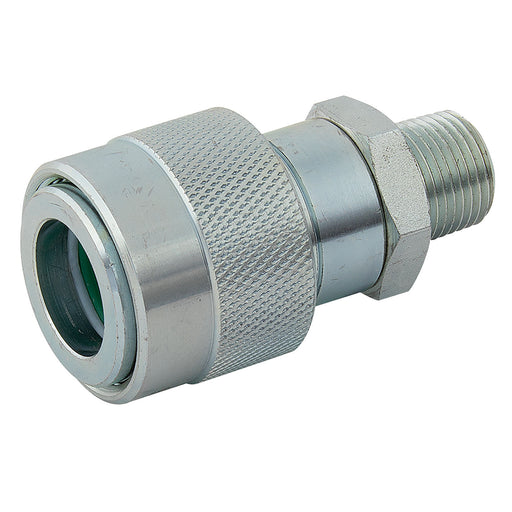 Holmbury 3/8" NPT Male Hydraulic Quick Release Coupling PSP10-F-06NM - FluidAirFittings