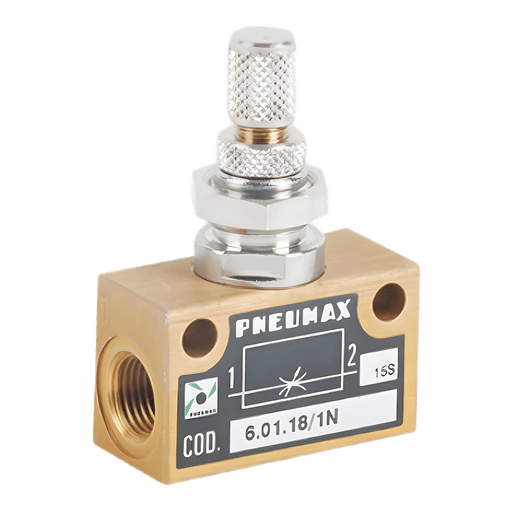 Pneumax 1/8" BSPP Flow Control Valve 6.01.18/1.N - FluidAirFittings
