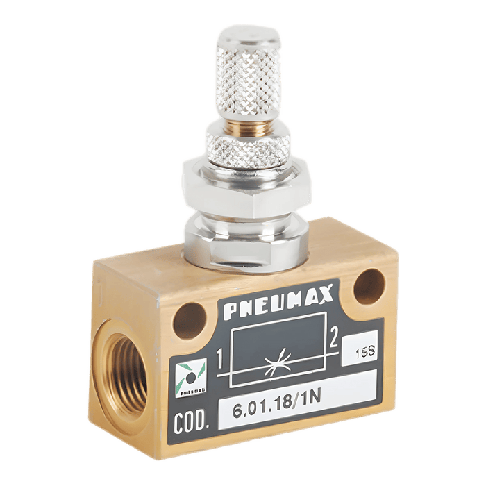 Pneumax 1/8" BSPP Flow Control Valve 6.01.18/1.N - FluidAirFittings