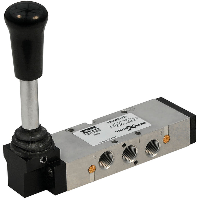 Parker 1/4" BSPP Female Lever Valve P2LBX61222 - FluidAirFittings